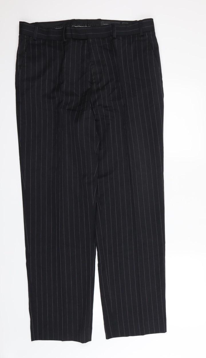 French Connection Mens Black Dress Pants Trousers Size S L30 in