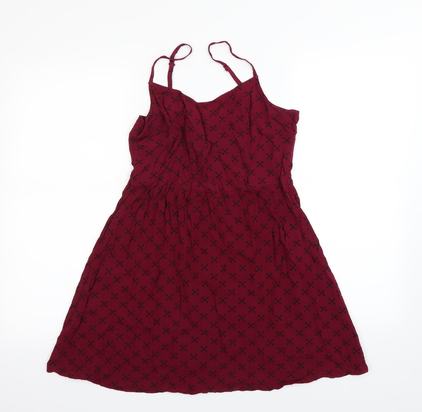 Preworn Womens Purple Argyle/Diamond  Fit & Flare  Size 10
