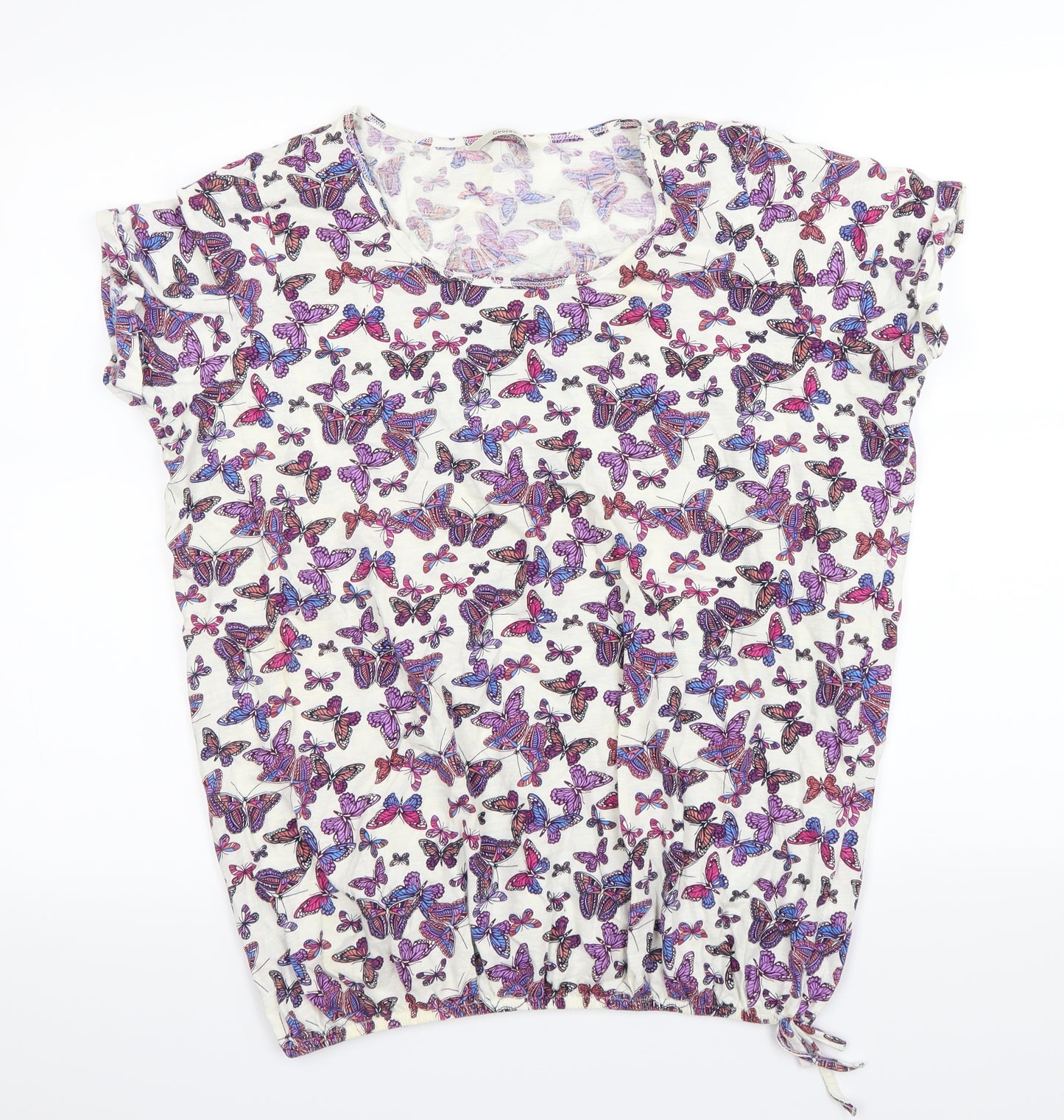 George Womens Multicoloured Animal Print  Basic Blouse Size 20