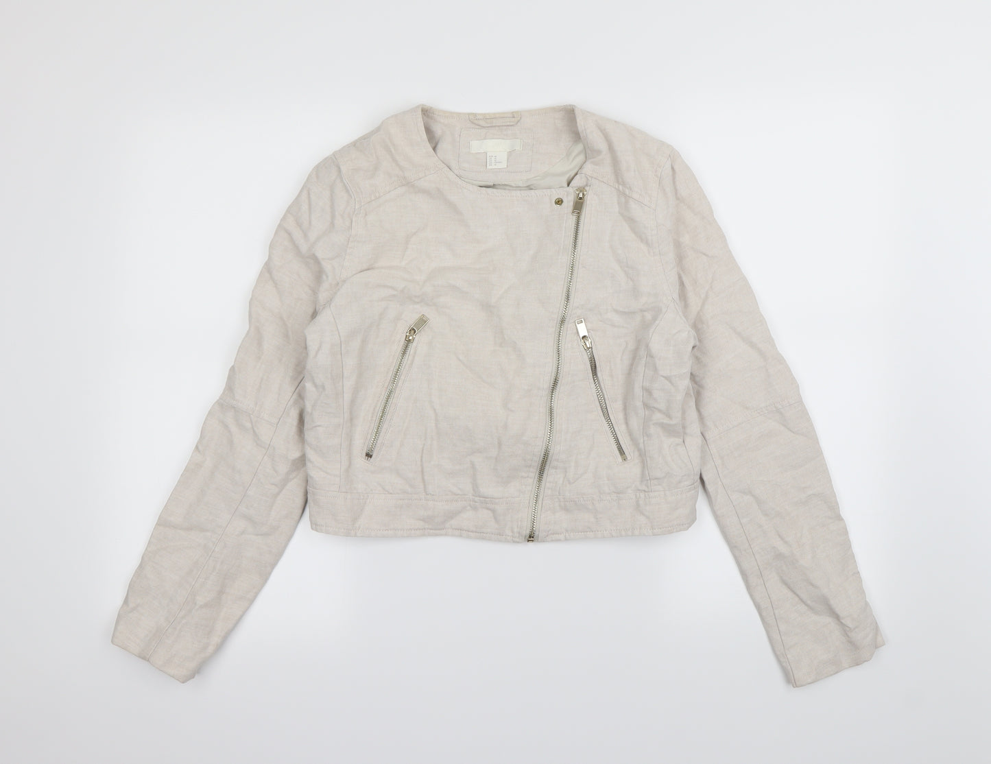 H&M Womens White   Jacket Coat Size 10