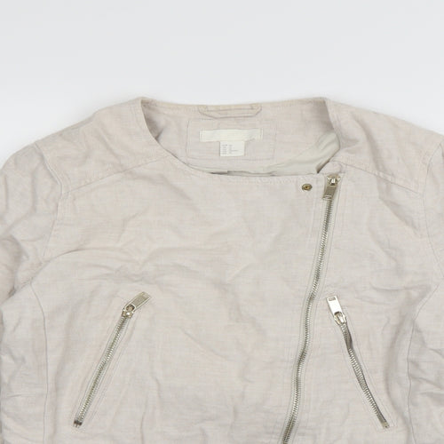H&M Womens White   Jacket Coat Size 10