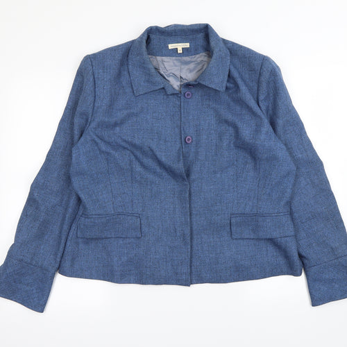 Nightingales Womens Blue   Jacket Blazer Size 16