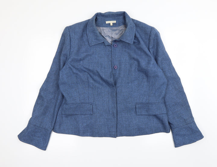 Nightingales Womens Blue   Jacket Blazer Size 16