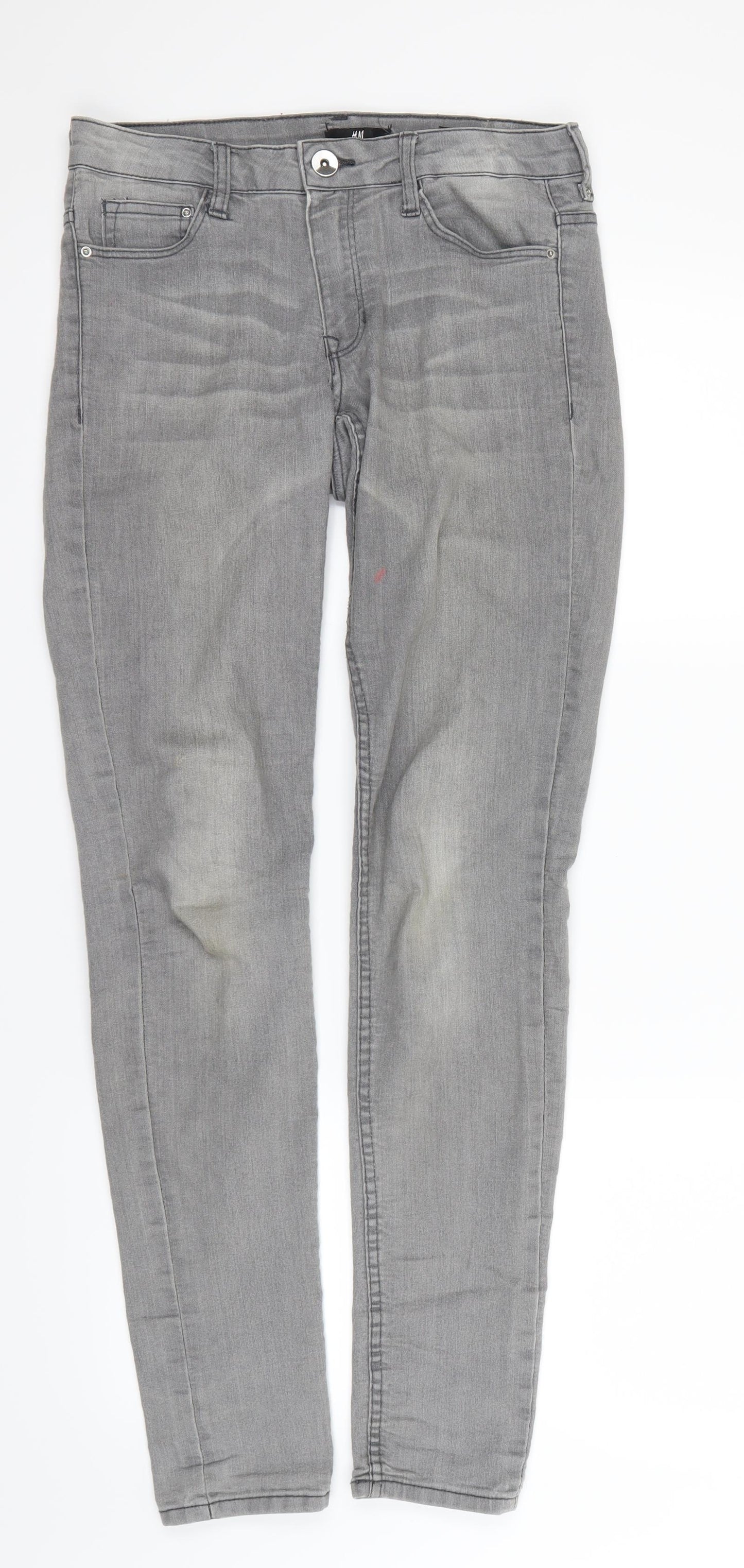 H&M Womens Grey   Mom Jeans Size 6 L27 in