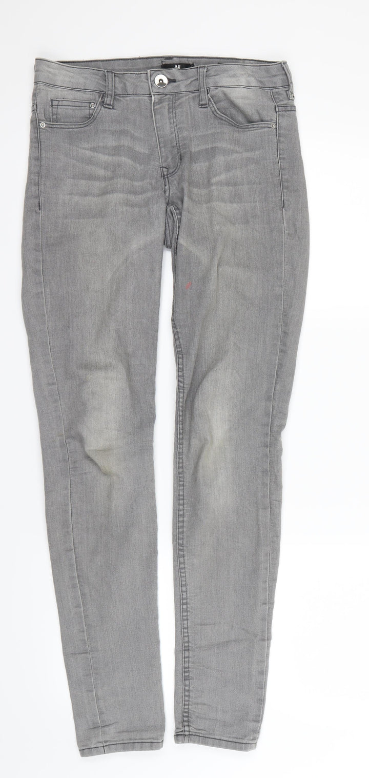 H&M Womens Grey   Mom Jeans Size 6 L27 in