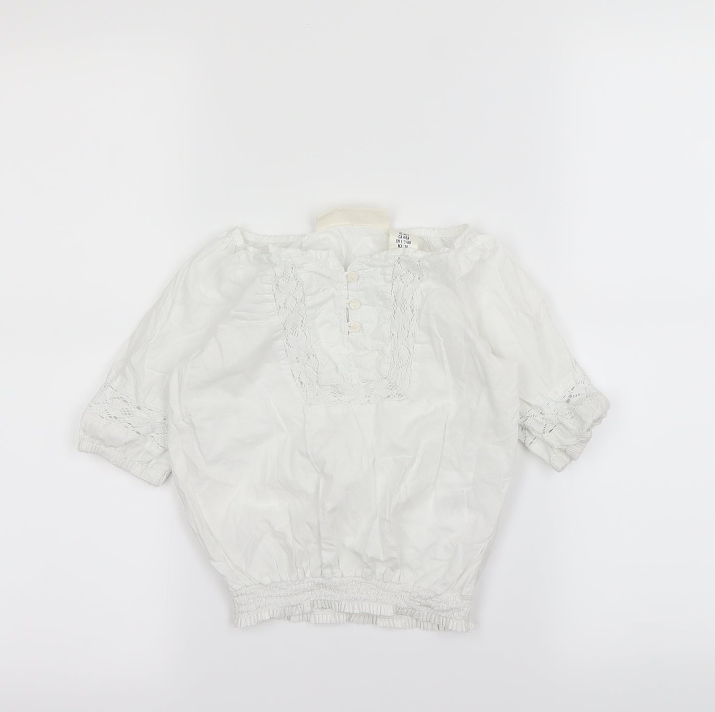 Logg Girls White   Basic T-Shirt Size 4-5 Years