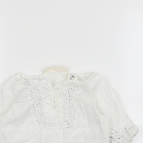 Logg Girls White   Basic T-Shirt Size 4-5 Years