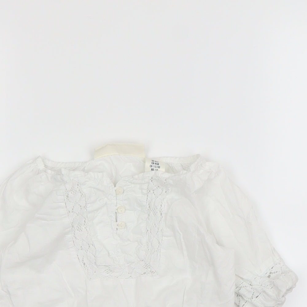 Logg Girls White   Basic T-Shirt Size 4-5 Years