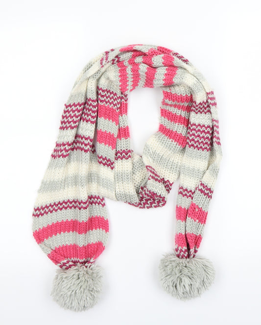 Front view of Preworn Multicoloured Striped Scarf