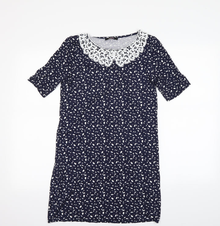 George Womens Blue Polka Dot Bodycon Size 8