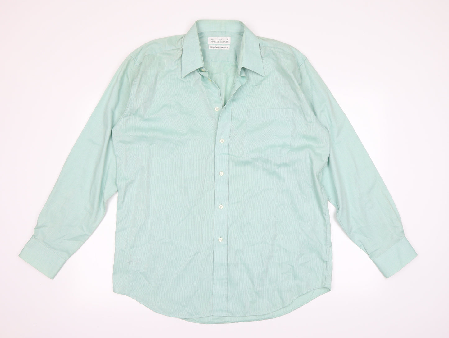 M&S  Womens Green   Basic Button-Up Size 16