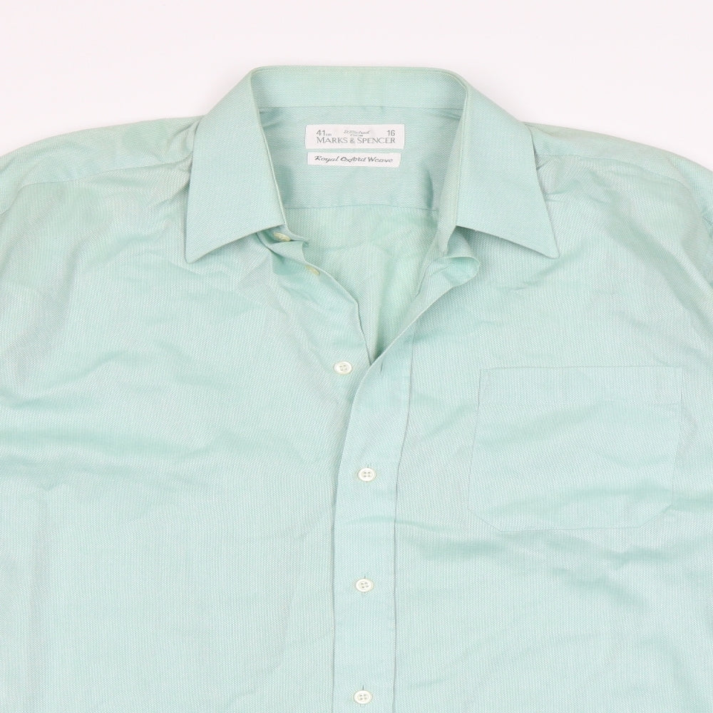 M&S  Womens Green   Basic Button-Up Size 16