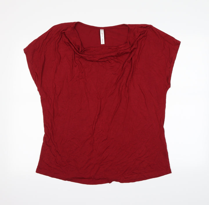 Sheego Womens Red   Basic T-Shirt Size 18