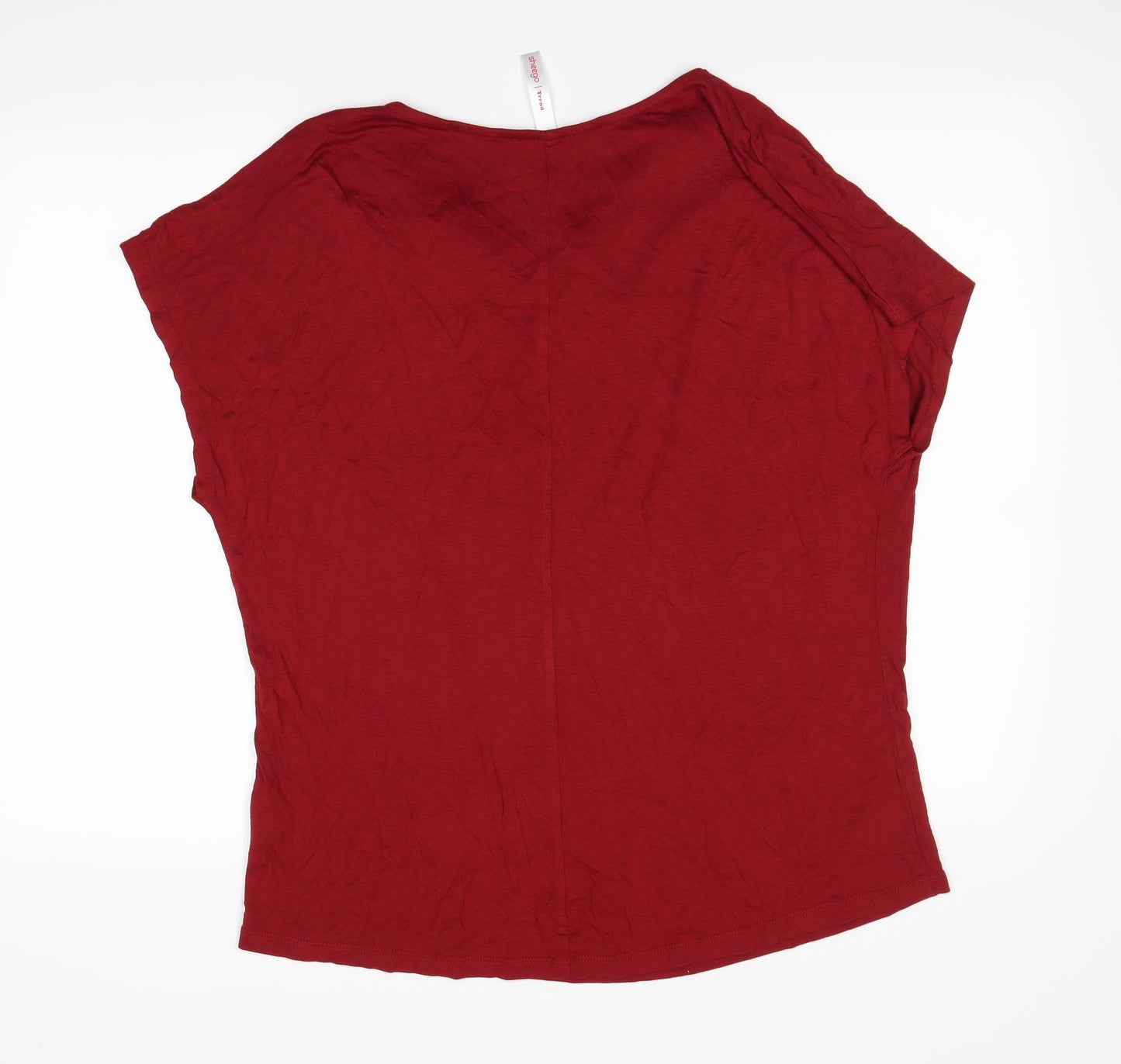 Sheego Womens Red   Basic T-Shirt Size 18