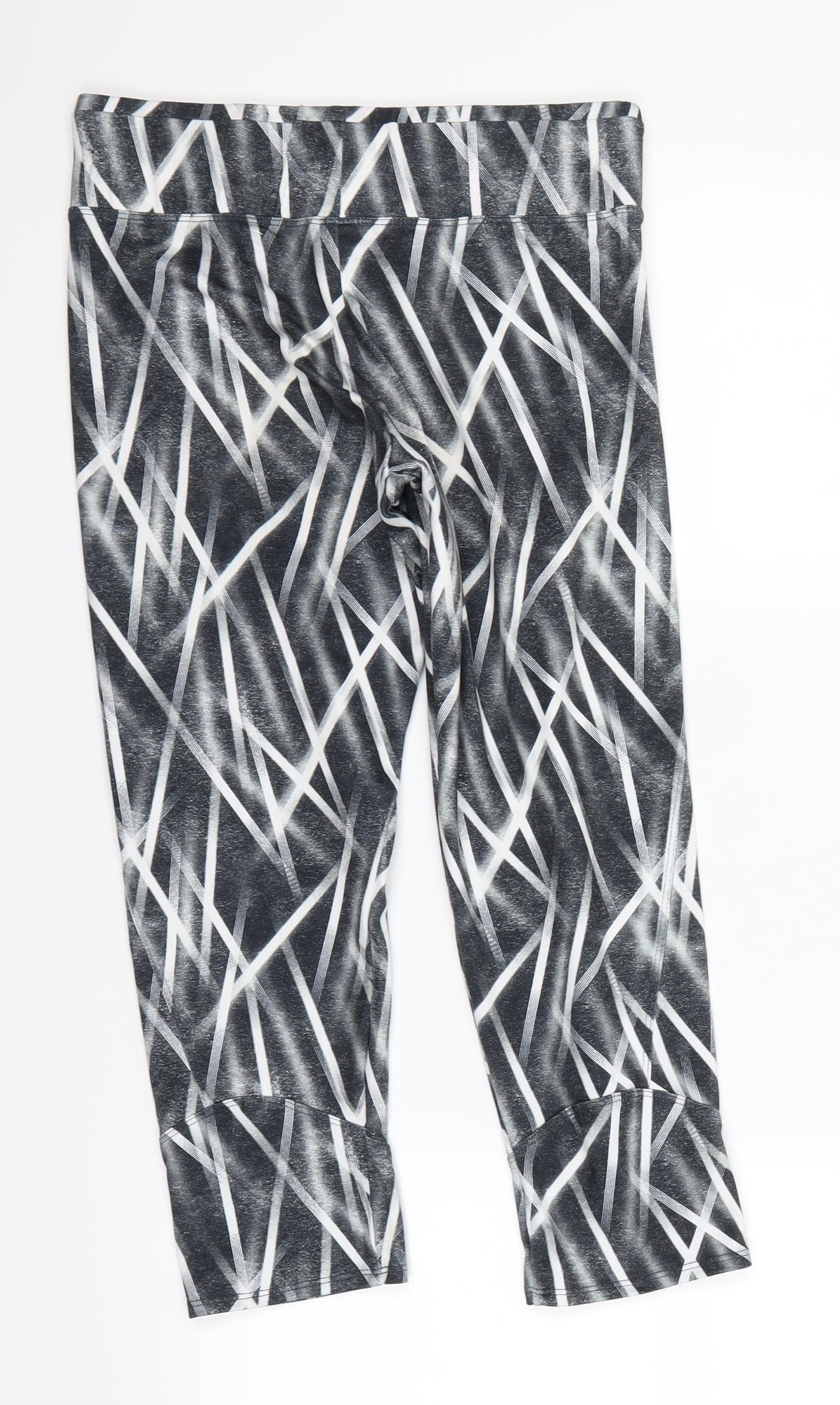 DECATHLON Womens Multicoloured Geometric  Sweatpants Trousers Size 8 L20 in