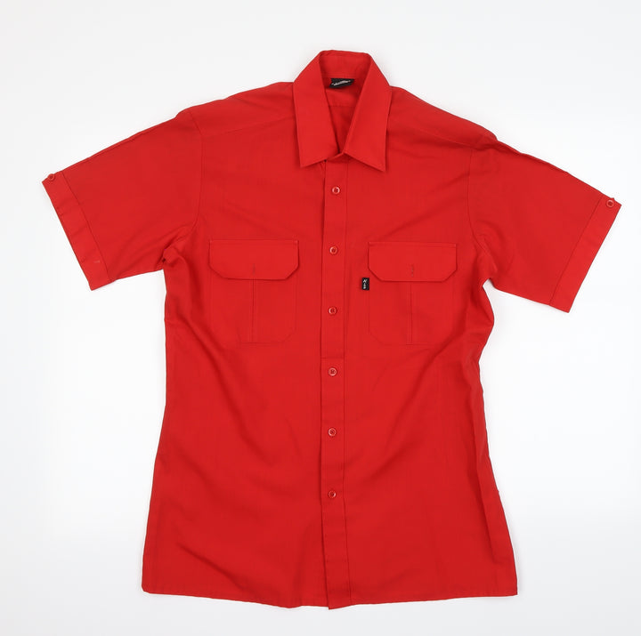 Nico Mens Red Button-Up Size M