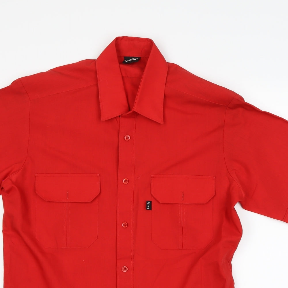 Nico Mens Red    Button-Up Size M