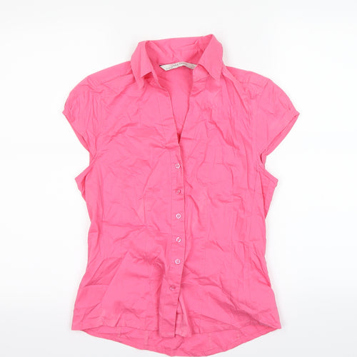 Zara Womens Pink   Basic Button-Up One Size