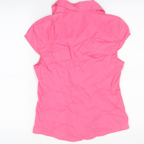 Zara Womens Pink   Basic Button-Up One Size