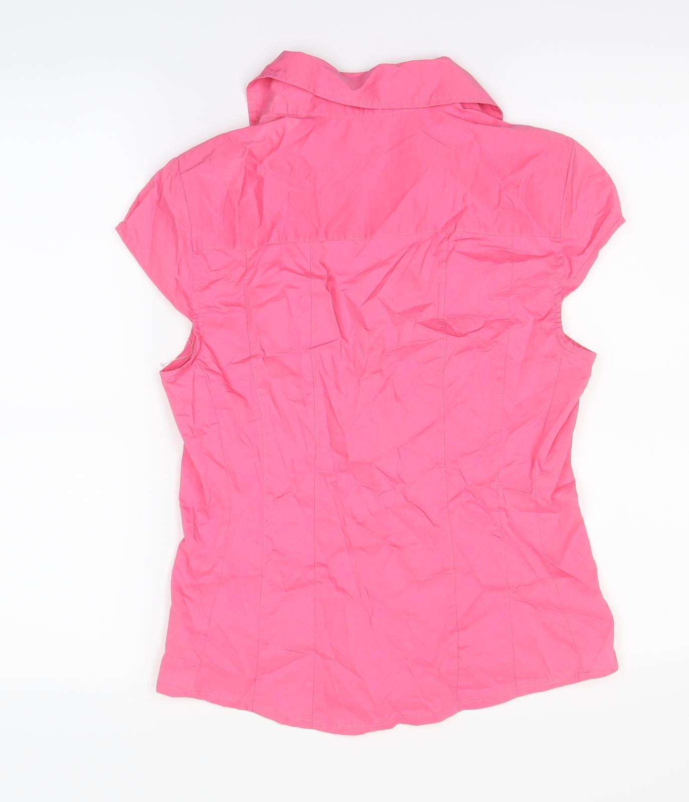 Zara Womens Pink   Basic Button-Up One Size