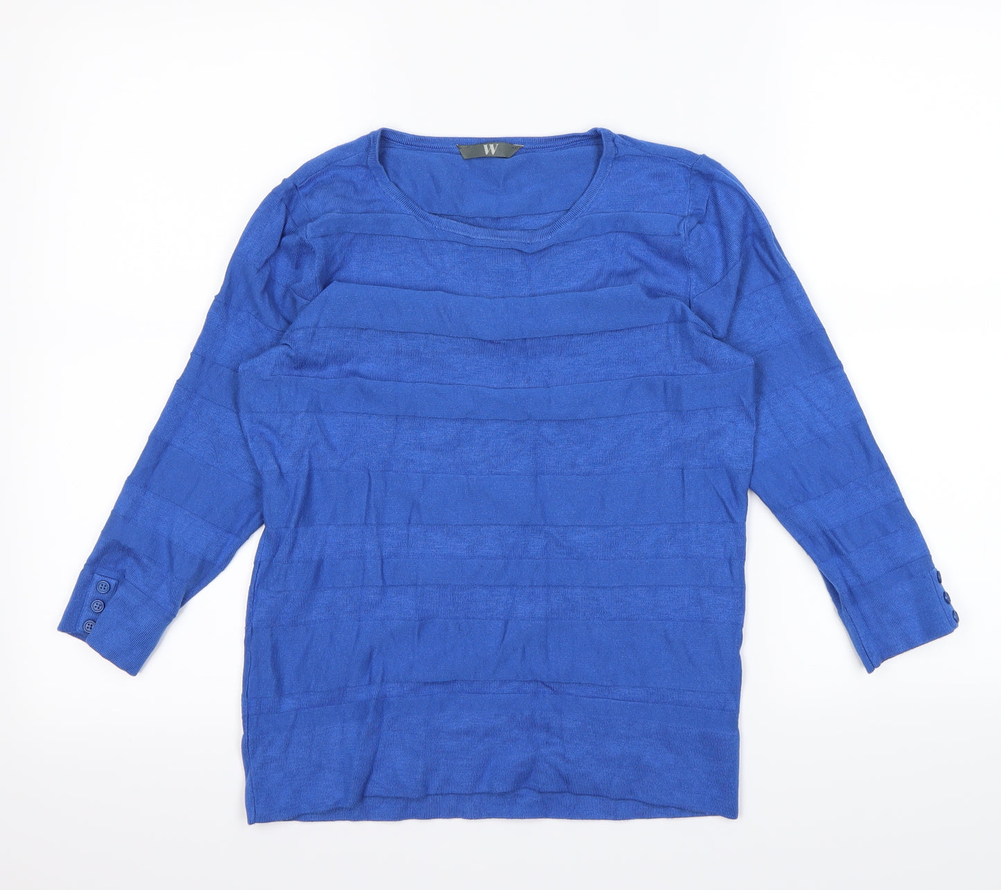 W Womens Blue   Basic T-Shirt Size 12
