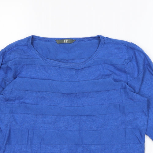W Womens Blue   Basic T-Shirt Size 12