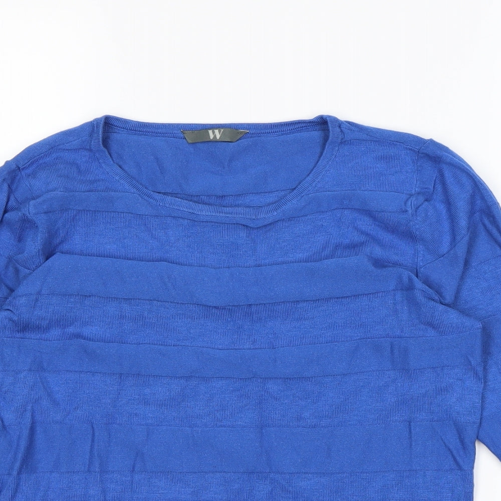 W Womens Blue   Basic T-Shirt Size 12