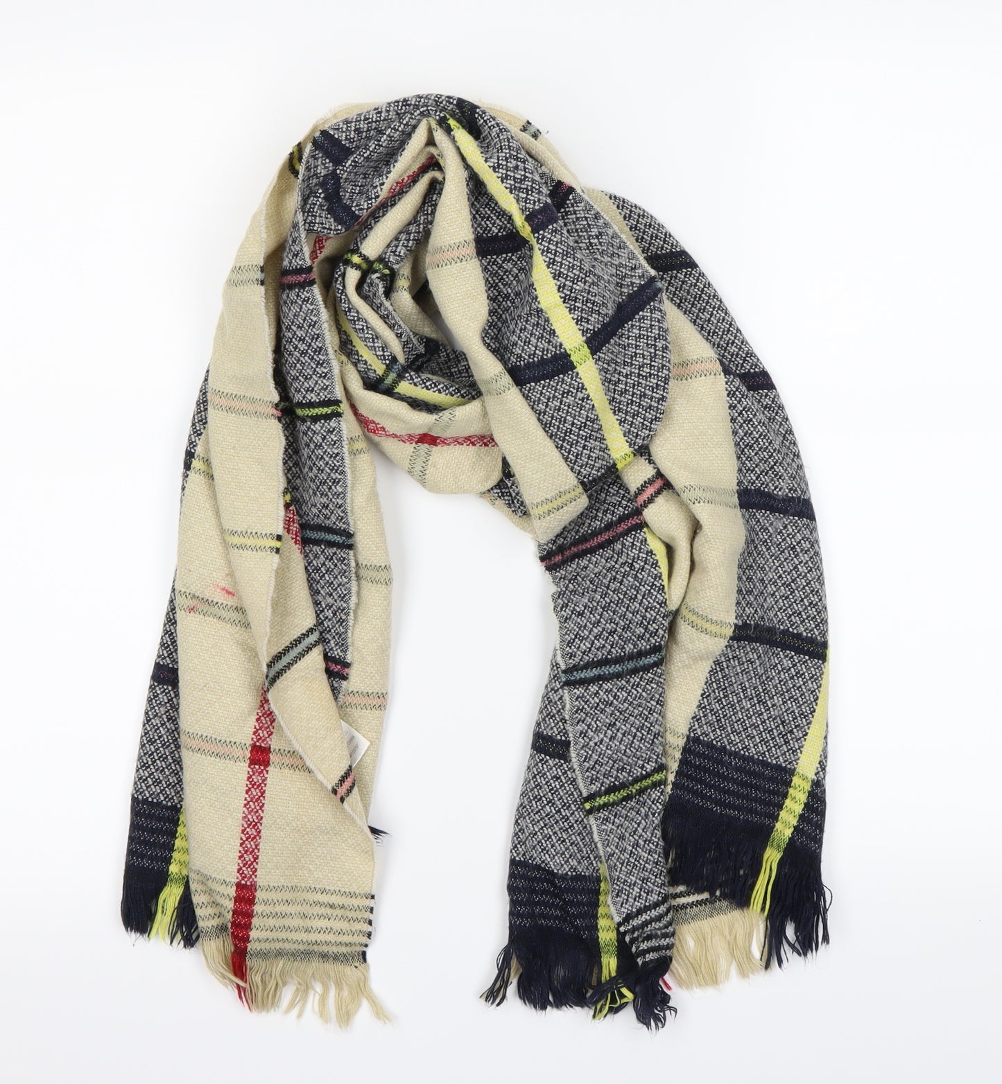 Preworn  Multicoloured Check   Scarf