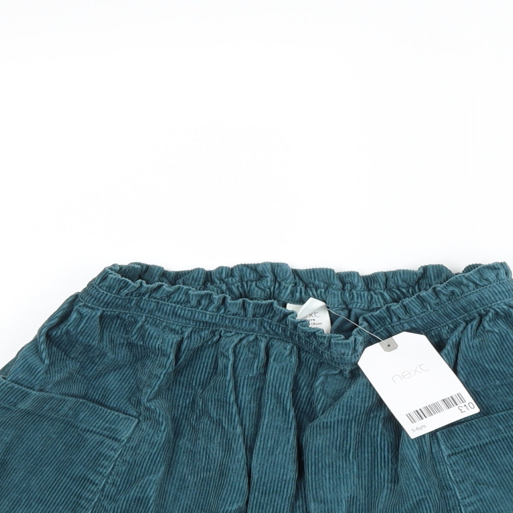 NEXT Girls Blue  Corduroy A-Line Skirt Size 5-6 Years
