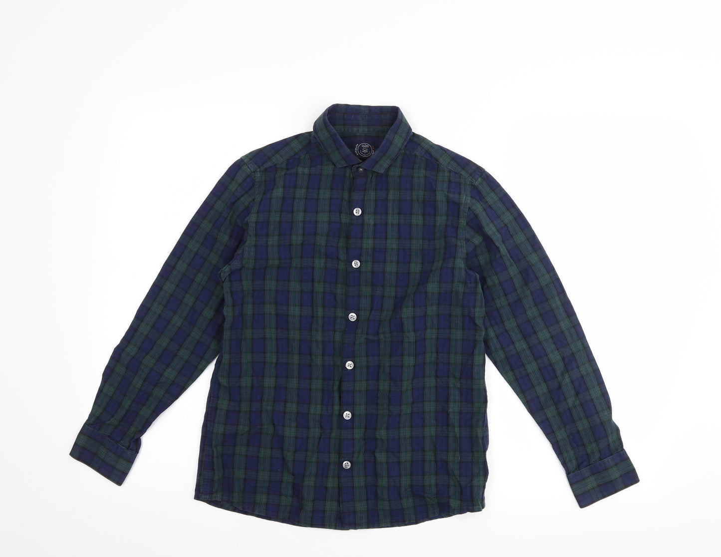 NEXT Boys Blue Check  Basic Button-Up Size 11 Years