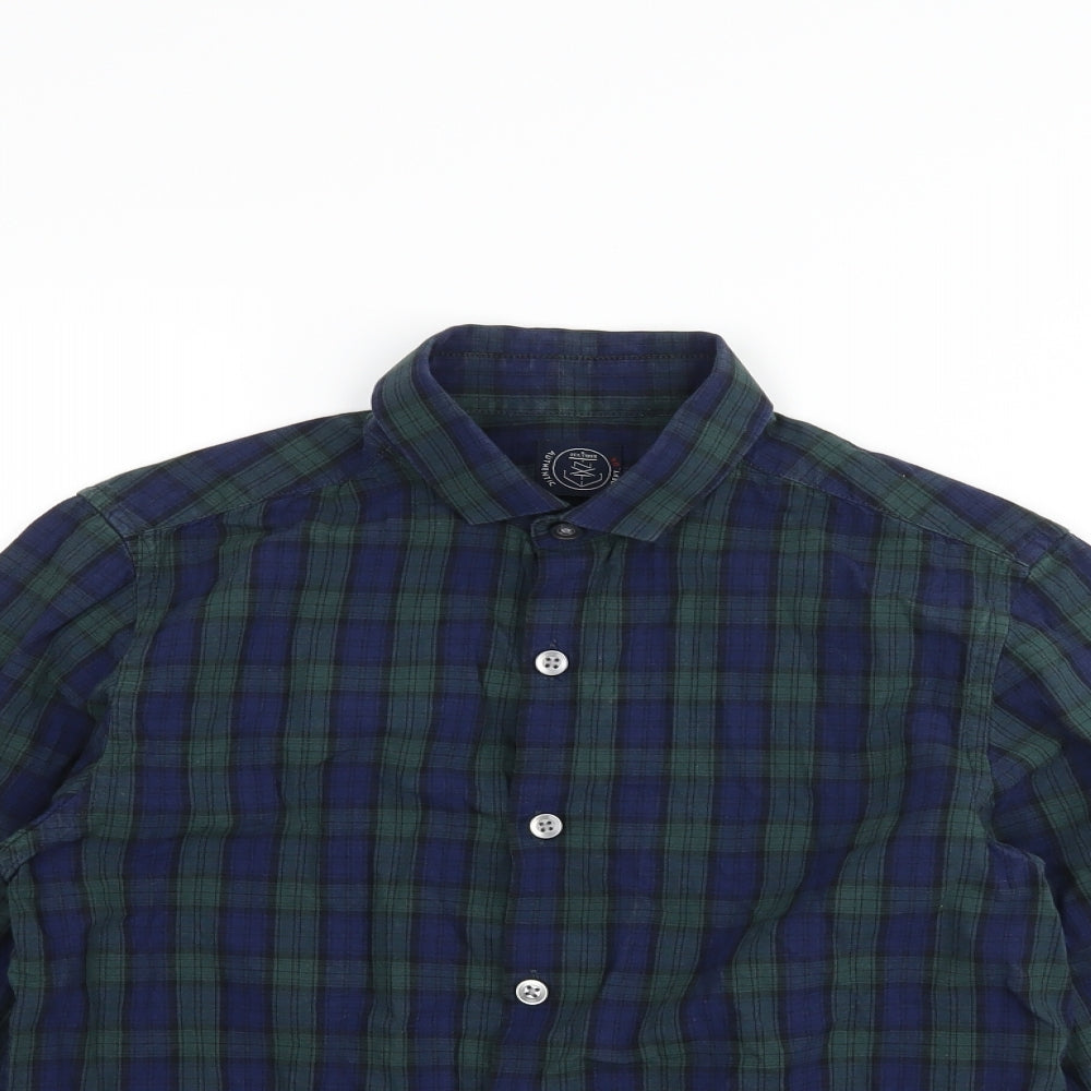 NEXT Boys Blue Check  Basic Button-Up Size 11 Years