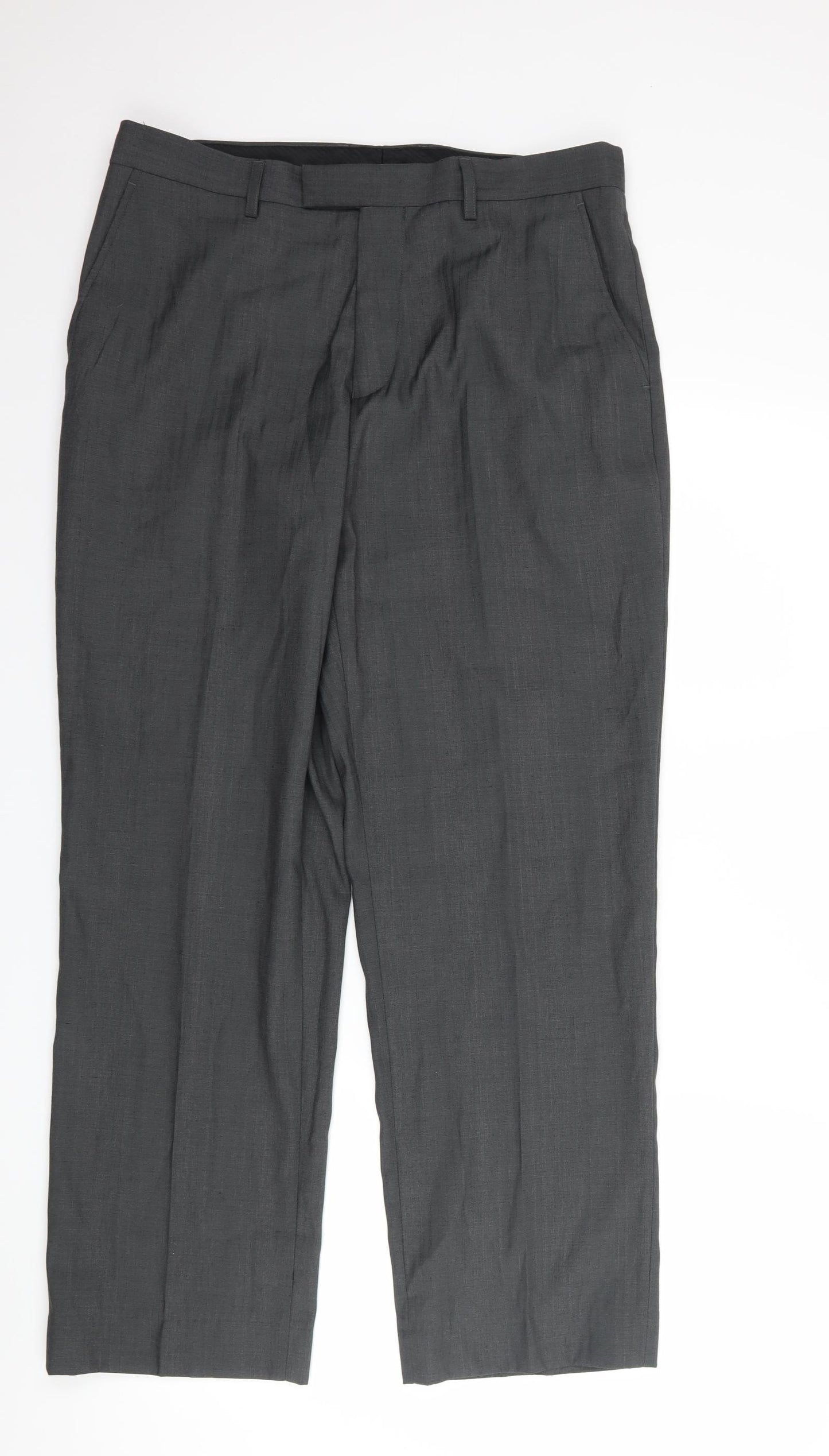 Marks and Spencer Mens Grey   Trousers  Size 35 L28 in