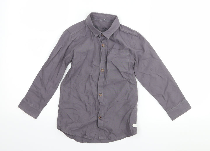 River Island Boys Grey Basic Button-Up Size 3-4 Years