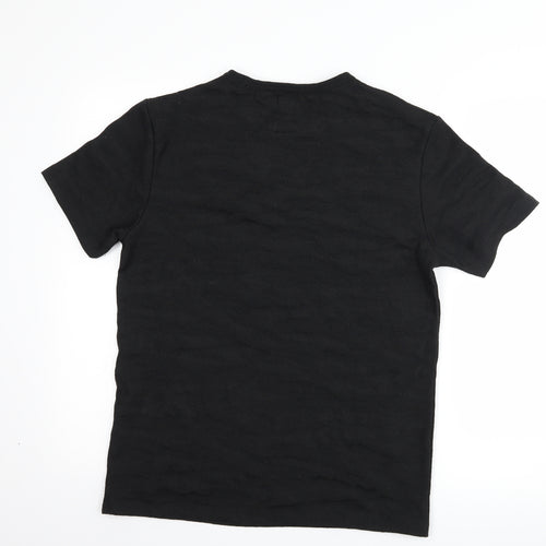 River Island Mens Black Camouflage   T-Shirt Size S