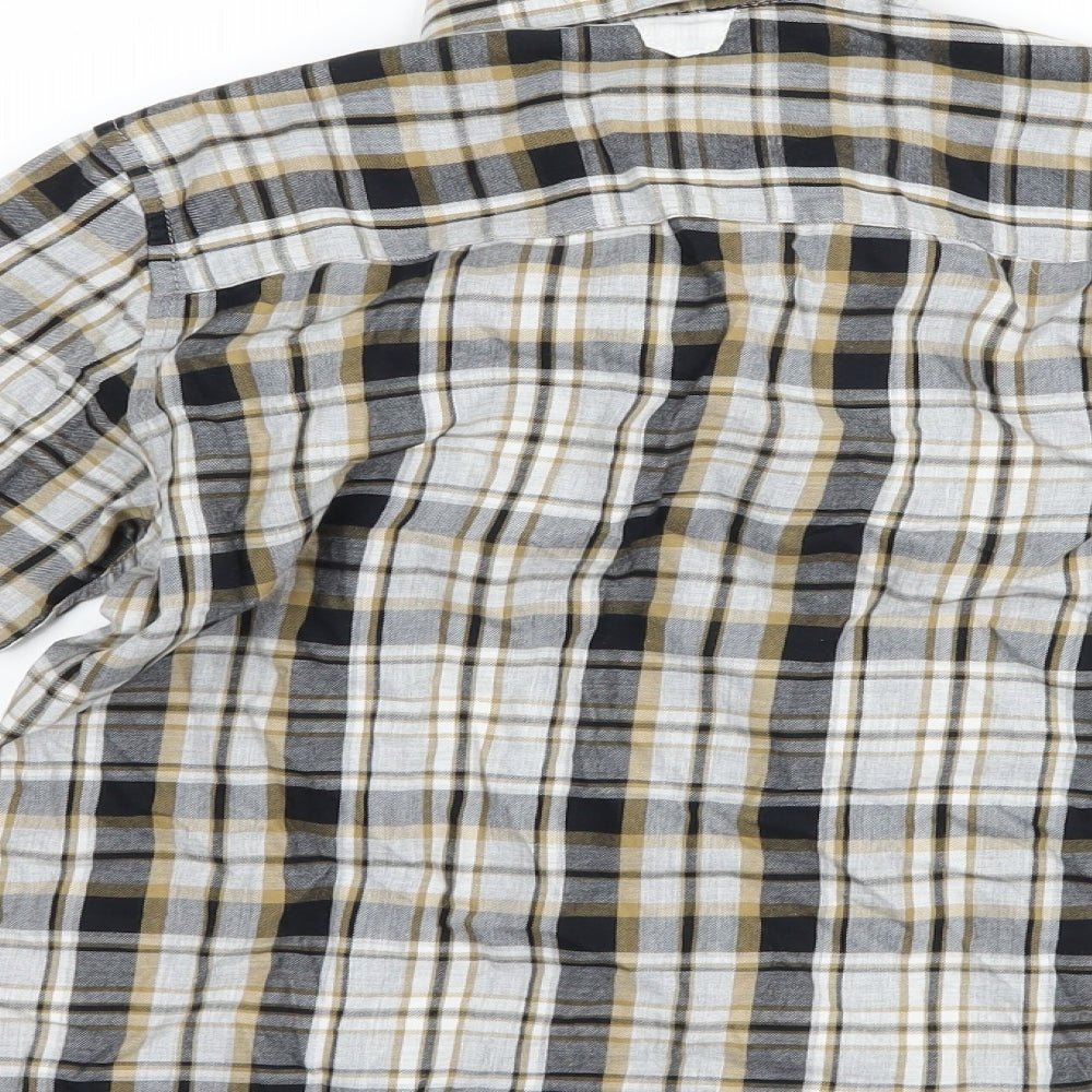 NEXT Boys Grey Check  Basic Button-Up Size 9 Years
