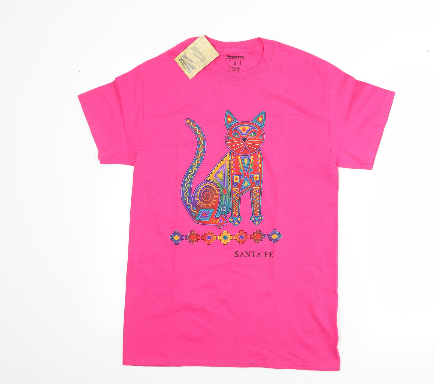 Sportex apparel Womens Pink   Basic T-Shirt Size S  - santa fe