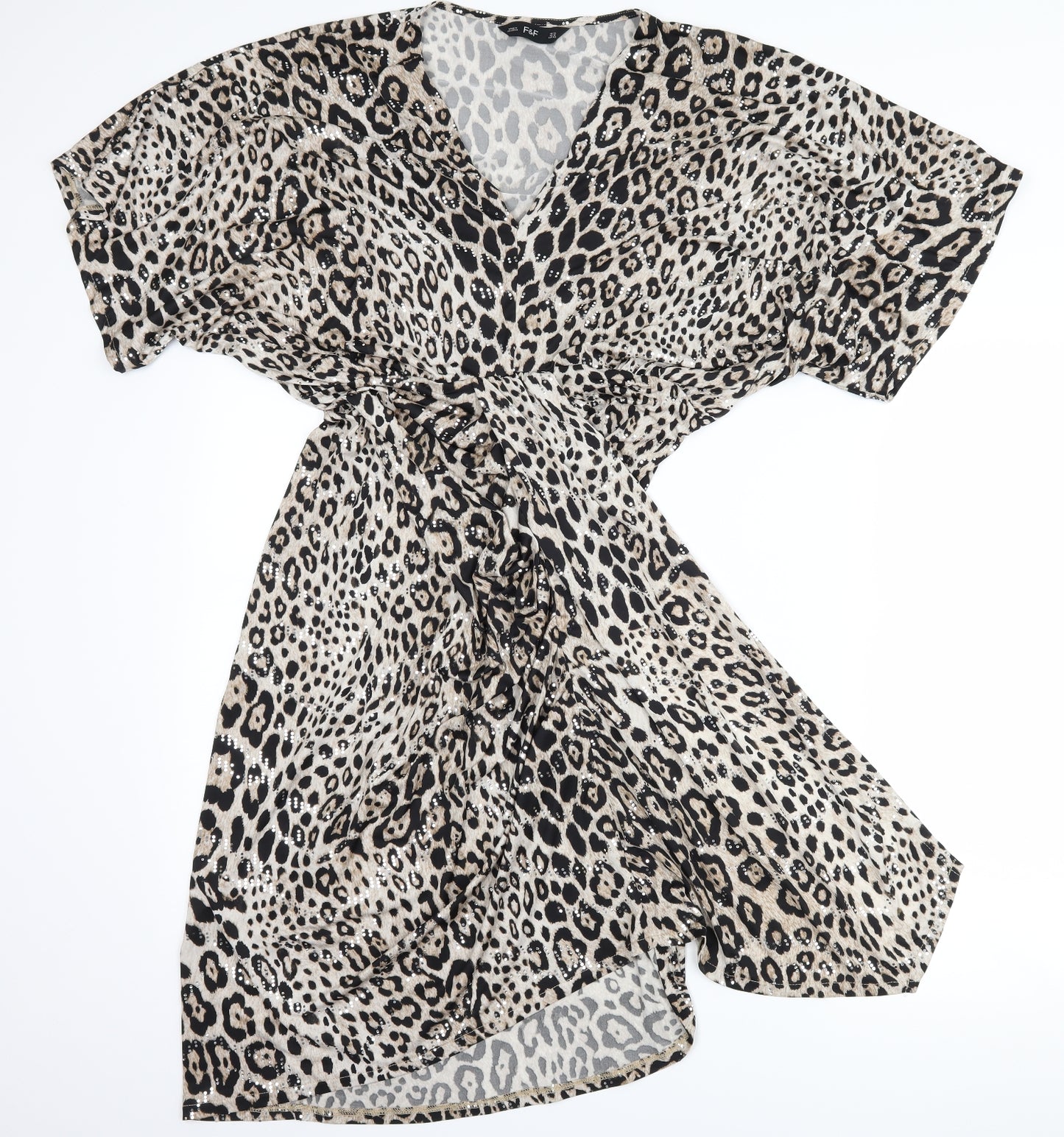 F&F Womens Brown Animal Print  Shift  Size 14
