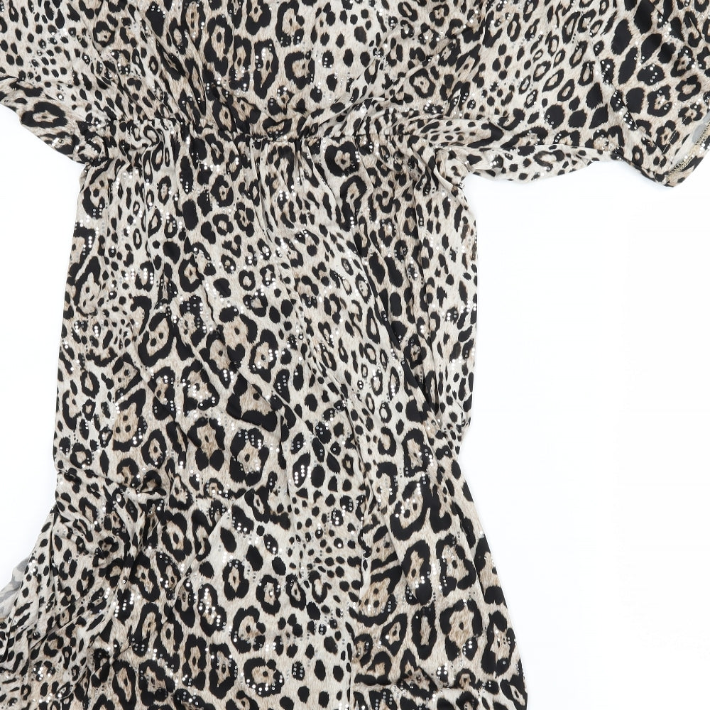F&F Womens Brown Animal Print  Shift  Size 14