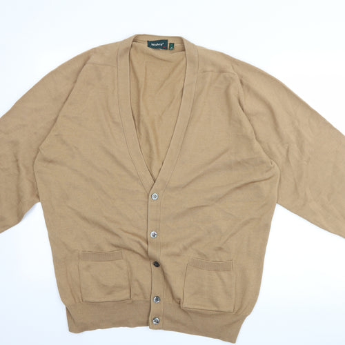 Wolsey Mens Brown   Cardigan Jumper Size M