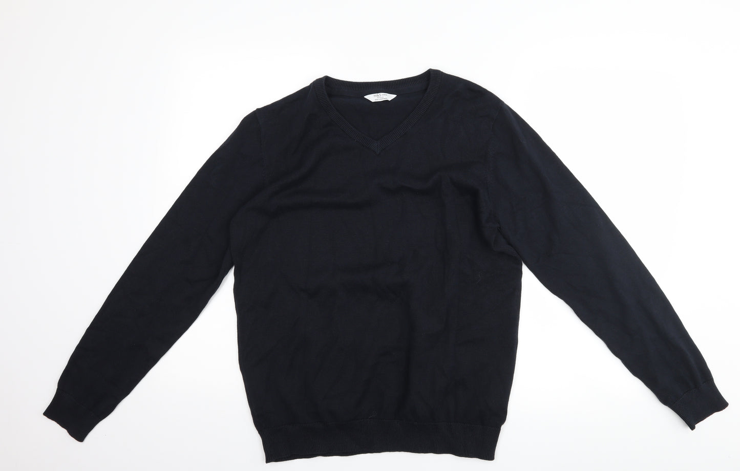 Marks and Spencer Boys Black   Pullover Jumper Size 14-15 Years  - School Wear