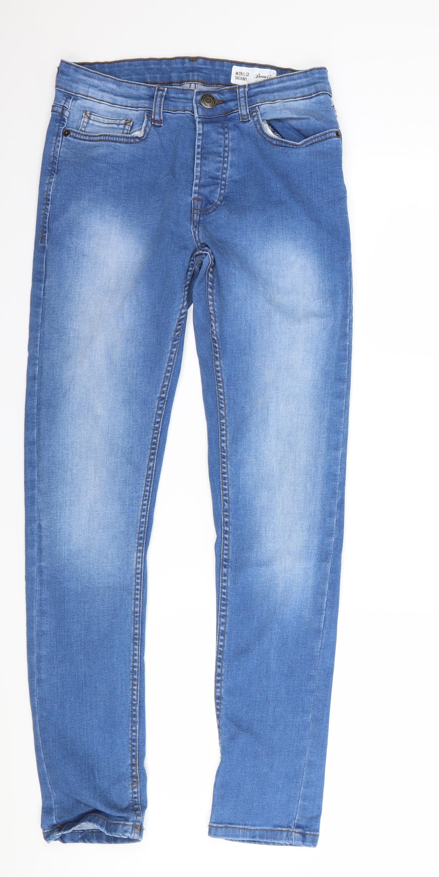 denim co Mens Blue  Denim Skinny Jeans Size 28 L32 in