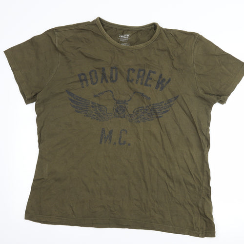 Cherokee Mens Green    T-Shirt Size L  - graphic