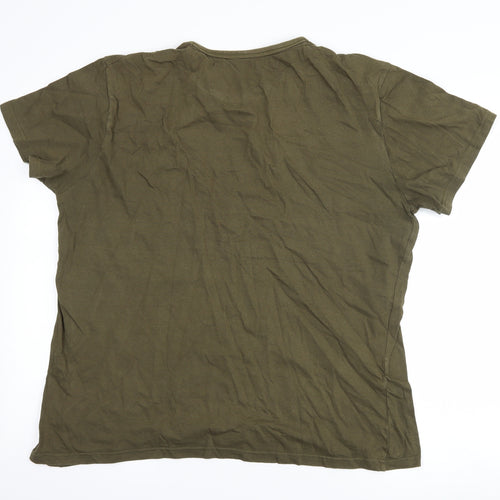 Cherokee Mens Green    T-Shirt Size L  - graphic