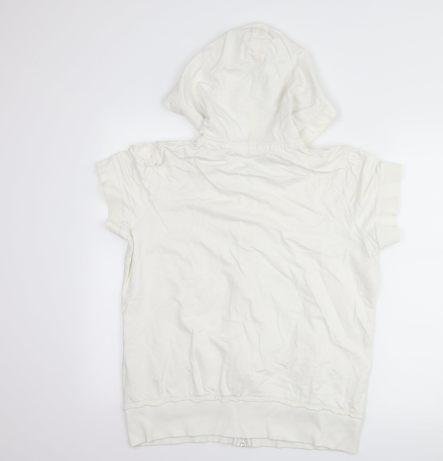 NEXT Womens White Floral  Full Zip Hoodie Size 18