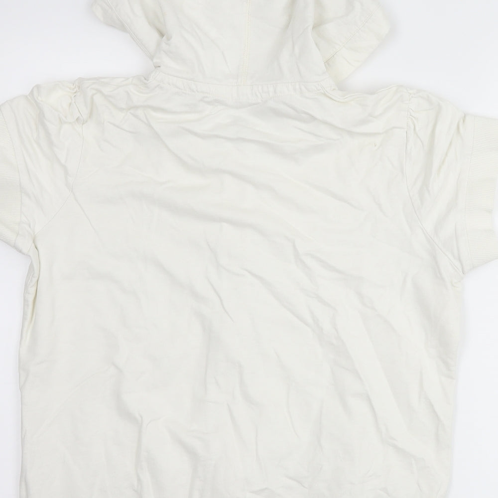 NEXT Womens White Floral  Full Zip Hoodie Size 18
