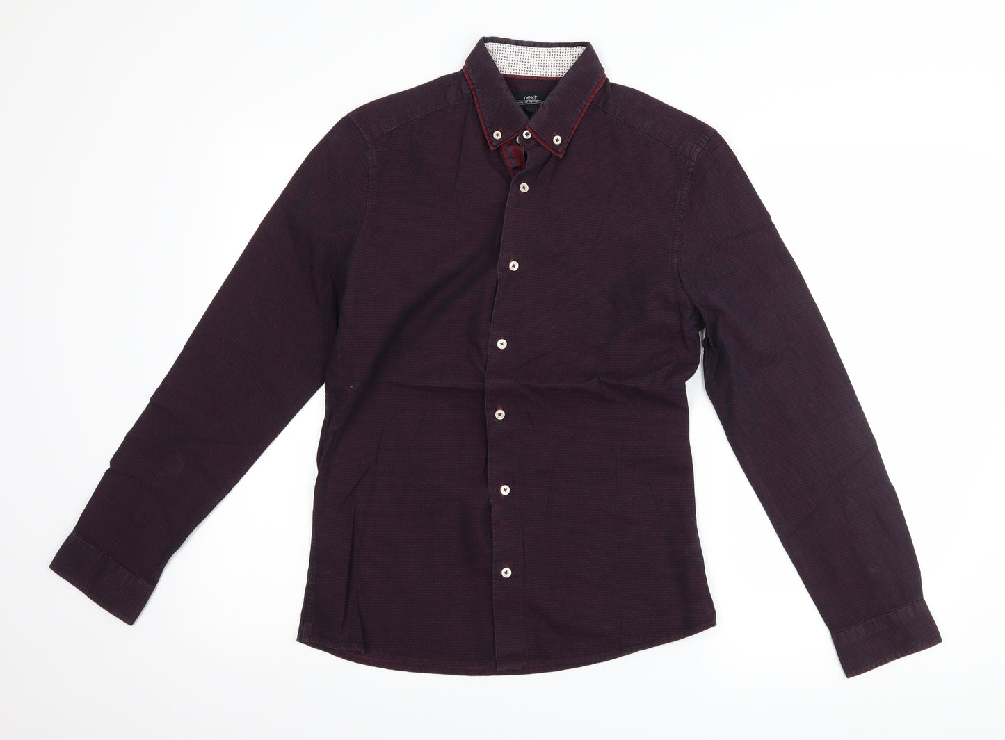 NEXT Mens Purple    Button-Up Size S