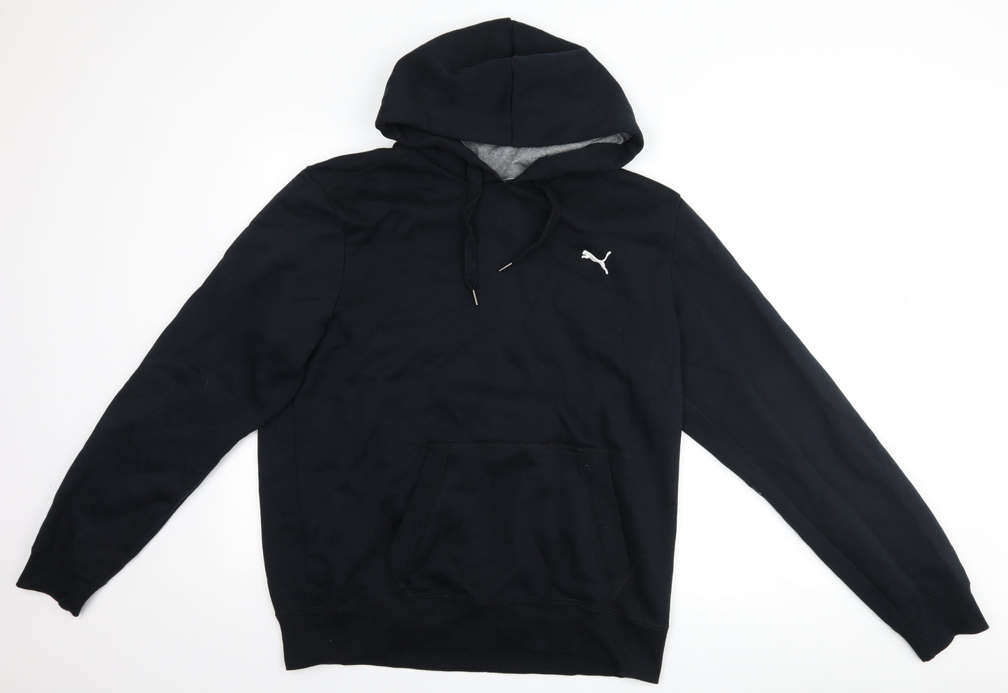 PUMA Mens Black   Pullover Hoodie Size L