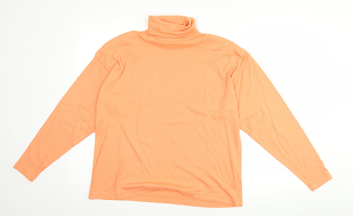 Principles Womens Orange Pullover Sweatshirt Size 12