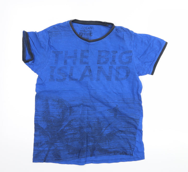 Losan Boys Blue Basic T-Shirt Size 16 Years - surf