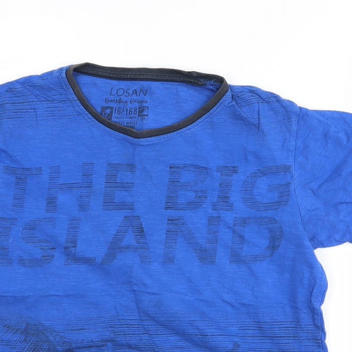 Losan Boys Blue   Basic T-Shirt Size 16 Years  - surf